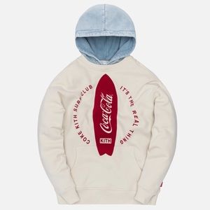 Kith x Coca Cola Surfboard Williams II Hoodie Turtledove NWT